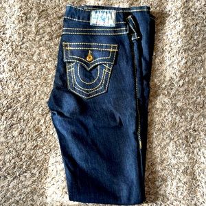 One pair of True Religion jeans. Dark wash